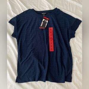 Ellen Tracy Navy Blue Shirt size medium NWT